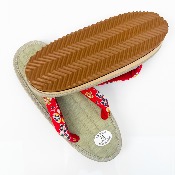 ZORI JAPONAISE IGUSA ROUGE