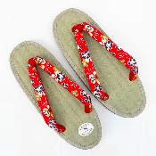 ZORI JAPONAISE IGUSA ROUGE