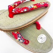 ZORI JAPONAISE IGUSA ROUGE