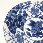 ASSIETTE PORCELAINE JAPONAISE CREUSE FEUILLAGE
