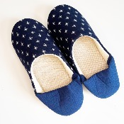 BABOUCHE JAPONAISE TISSU INDIGO DE KURUME 26/41