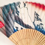 ÉVENTAIL JAPONAIS "ESTAMPE HIROSHIGE"