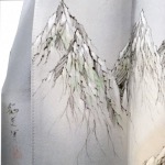 KIMONO JAPONAIS VINTAGE HOUMONGI BLEU