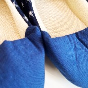 BABOUCHE JAPONAISE TISSU INDIGO DE KURUME 26/41