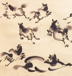 KAKEMONO "les chevaux"