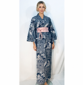 KIMONO JAPONAIS YUKATA SENSU L