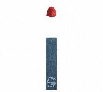 Petite clochette à vent gong de temple rouge