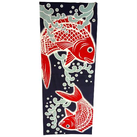 SERVIETTE JAPONAISE TENUGUI CARPE