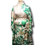 KIMONO JAPONAIS VINTAGE FURISODE VERT