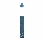 Petite clochette à vent gong de temple bleue