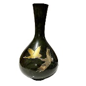 VASE BRONZE VERT TSURU