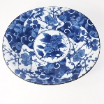 ASSIETTE PORCELAINE JAPONAISE CREUSE FEUILLAGE