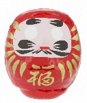 PETITE STATUETTE JAPONAISE DARUMA ROUGE 4,5CM