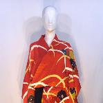 KIMONO JAPONAIS VINTAGE FURISODE orange