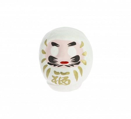 PETITE STATUETTE JAPONAISE DARUMA BLANCHE