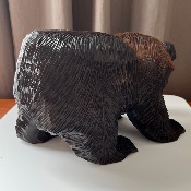 GRANDE SCULPTURE D'OURS D'HOKKAÏDO 