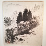 PEINTURE SUMIE PAYSAGE JAPONAIS