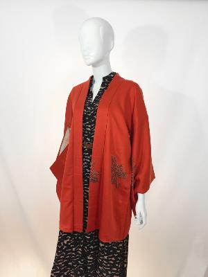 VESTE HAORI ROUGE FONCÉ