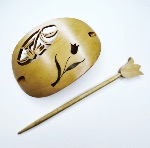BARRETTE JAPONAISE EN BOIS