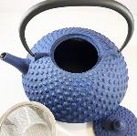 THÉIÈRE JAPONAISE EN FONTE WAZUQU HIRA-ARARE BLEUE 1100ml