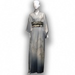 KIMONO JAPONAIS VINTAGE HOUMONGI BLEU