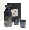Service à sake bleu