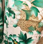 KIMONO JAPONAIS VINTAGE FURISODE VERT