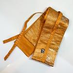 CEINTURE JAPONAISE TAN-OBI SOIE LAQUÉE ORANGE