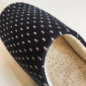 BABOUCHE JAPONAISE TISSU INDIGO DE KURUME 24/38