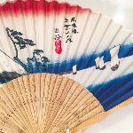 ÉVENTAIL JAPONAIS "ESTAMPE HIROSHIGE"