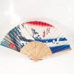 ÉVENTAIL JAPONAIS "ESTAMPE HIROSHIGE"