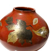 VASE ROND BRONZE CARMIN