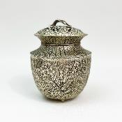 BRÛLE ENCENS JAPONAIS BRONZE BLANC ANCIEN