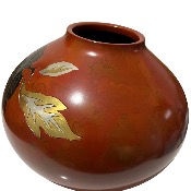 VASE ROND BRONZE CARMIN