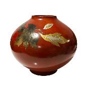 VASE ROND BRONZE CARMIN
