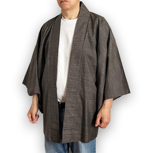VESTE JAPONAISE HAORI MASCULIN MARRON CLAIR