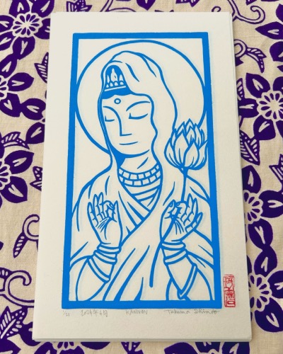 GRAVURE "Déesse KANNON"