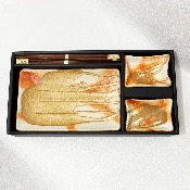 COFFRET 2 PLATS SUSHI ÉMAILLÉS ivoire