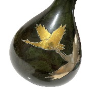VASE BRONZE VERT TSURU