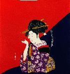 FUROSHIKI CHIRIMEN ESTAMPE ROUGE