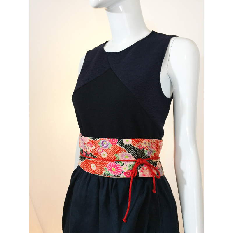 Ceinture Obi En Satin Soie Pour Kimono Yukata - Large Unie Avec Nœud Femme Neuf